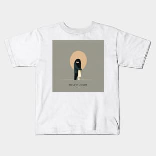 [AI Art] Hold me tight, Minimal Art Style Kids T-Shirt